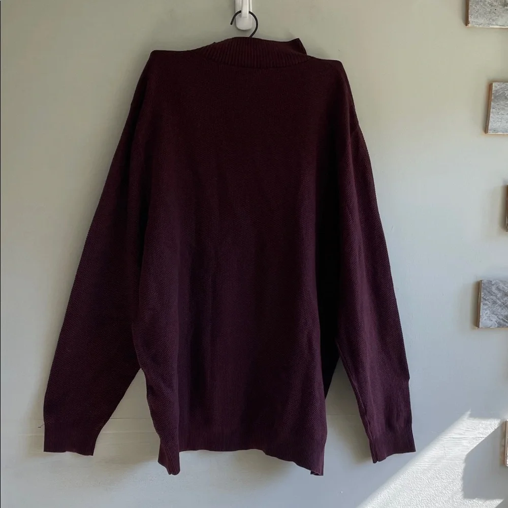 Alfani Mens Quarter-Zip Sweaters, Red Plum, Size XXL NWT